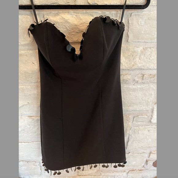 NBD Payton Black Mini Strapless Dress - Small S - Picture 2 of 6